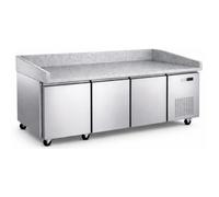Table à pizza réfrigérée - Moteur droite - 3 portes - Plan granit - 580 L