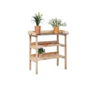 Table à Plantes avec Etagère, Support de Pots de Fleurs, Présentoir à Plantes, Support à Plantes Jardin, Bois de 156352