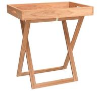 Table à plateau pliante 52x36x56,5 cm Bois massif de noyer vidaXL vidaXL
