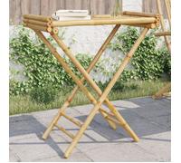 vidaXL Table à plateau pliante 70,5x42,5x80 cm bambou