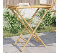 vidaXL Table à plateau pliante 70,5x42,5x80 cm bambou