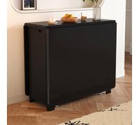 Table à Rabat/Volets rabattables, Gain de Place,Table de l'îlot de Cuisine Portable, Passe de Travail Mobile,pour Maison, Salle à Manger,Cuisine(Black/T 1.2m)