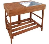Table à rempoter en bois feuillus Brun G
