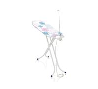 Leifheit Table à repasser Classic M Compact Plus, planche à repasser compacte et pliante 120 x 38 cm, table repassage réglable en hauteur avec repose-fer fixe, guide-fil et prise électrique