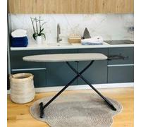 Table à repasser avec pieds noir et housse coton L.125 x l.40 x H.max 90 cm, Kitchen Move Licht