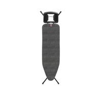 Table à Repasser Brabantia Taille B, 124 x 38 cm - Denim Black | 100% Coton Fairtrade | Structure Stable Anti-vacillement | Pliable, Hauteur réglable et Repose-Fer Fixe | Certifiée Fairtrade et C2C