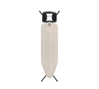 Table à Repasser Brabantia Taille B, 124 x 38 cm - Denim Grey | 100% Coton Fairtrade | Couche de Mousse de 8 mm | Structure Stable Anti-vacillement | Pliable, Hauteur réglable et Repose-Fer Vapeur