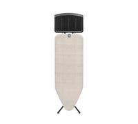 Table à Repasser Brabantia Taille C, 124x45 cm - Denim Grey | 100% Coton Fairtrade | Stable et Large | Pliable avec Hauteur réglable et Support Solide pour Fer à Vapeur | Certifiée Fairtrade & C2C