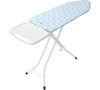 table à repasser C, 124x45cm, support fixe pour centrale vapeur, cadre blanc 25mm, Fresh Breeze