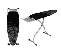 Table à Repasser Grande et Professionnelle | 130x47 cm | Pliable et Robuste | Hauteur Réglable avec Roulettes | Surface XXL Large | Stable | Idéale pour Centrales Vapeur | Fabriquée en Europe