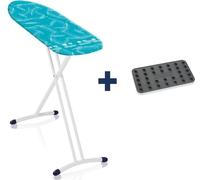 Table a repasser Leifheit Air Board L Solid Shoulder 72698, table de repassage et repose-fer mobile, housse Thermo Reflect, 130x38cm
