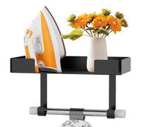 Table à repasser murale - Support en acier noir élégant, espace organisé pour le stockage efficace du fer | Buanderie contemporaine, Dortoir d'appartement Hôtel Utility Mount, Ca autonome
