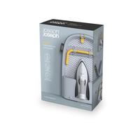 Joseph Joseph Planche à repasser Pocket Pliante 90 x 33 cm Housse en coton 100% Porte-fer Gris/Jaune