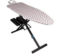 Table à repasser pliable CLEVER en aluminium 137x45 H92cm avec repose fer et repose centrale vapeur et roulette