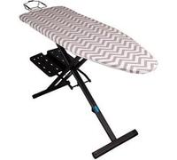 Table à repasser pliable CLEVER en aluminium 137x45 H92cm avec repose fer et repose centrale vapeur et roulette