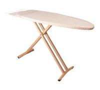 Table à Repasser en Bois Taiga 130x47 H91cm Haute qualité avec Repose Fer et Repose Centrale Vapeur