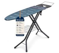 Table à Repasser XXL 120x42 cm - Grande Planche à Repasser Pliable pour Centrale Vapeur - Hauteur Réglable, Prise Intégrée, Jeannette et Repose-Fer - Table de Repassage Stable et Compacte