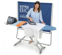 Table à Repasser XXL Grande Pliable Solide Planche Repasser pour Centrale Vapeur - 130x47cm Surface de Repassage - Fabriqué en EU