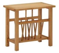 Table à revues 45x27x42 cm Bois de chêne solide Brun G