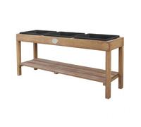 Table à sable et eau en bois brun foncé AXI - Table d'activité pour enfant avec 3 récipients et une étagère