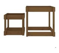 Table à sable - vidaXL - 2 tables en bois de pin massif - marron miel - extérieur - enfants Marron