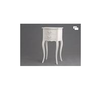 Table à téléphone 2 tiroirs Apolline - Amadeus - Blanc - Bois Blanc G