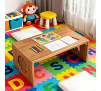 Table À Thé Chinoise En Bambou Table Basse Pliante Japonaise En Bambou Massif | Tables De Salon Escamotable, Bureau Pliant Portable Pour Lit, Méditation, Salle De Thé(Primary color,70cm/27.5in)