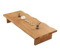 Table À Thé Et Chaise en Bois Massif Table Basse pour Salon Table D'assise Au Sol Table De Baie Vitrée Chabudai Japonais Traditionnel(180x50x35cm)