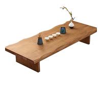 Table à thé japonaise en bois massif - Table basse multifonctionnelle de style zen pour salon, salon de thé ou bureau - Table basse avec fenêtre d'appoint (180 x 60 x 35 cm)
