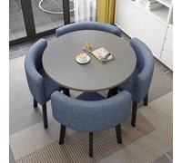 Table à thé ronde au lait - Petite table à manger et chaises pour cuisine, petit déjeuner, bar et conférence - 80 x 75 cm - Table ronde élégante pour salle à manger