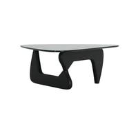 Table à thé, Table Basse en Verre Moderne, Base sculpturale Bois, Center de Salon for décoration Maison contemporaine(L)