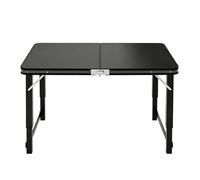 Table à tréteaux rectangulaire en aluminium, table pliante camping table pique-nique extérieure réglable et portative, table de travail de cuisine, tables utilitaires de gril noires(Fabric Stool)