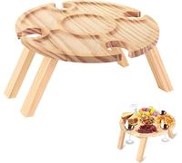 Table à vin pliable portable en bois pour extérieur Vendos85