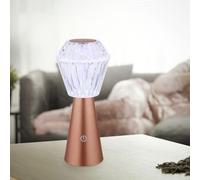 Table Accumulateur Luminaire Lampe Décorative RGB LED Cristal USB Tactile Laiton
