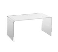 VEVOR Table basse en acrylique, table d'appoint en acrylique transparent en forme de C, table d'appoint en acrylique transparent de 16,3 pouces de haut, pour café, boisson, nourriture, collation utili