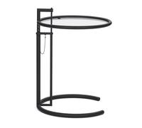 Table Adjustable Table E 1027 Black Version Ø52cm/adjustable in height H 64-102cm