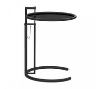 Table Adjustable Table E 1027 Black Version Ø52cm/adjustable in height H 64-102cm