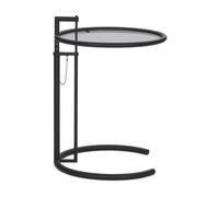 Table Adjustable Table E 1027 Black Version Ø52cm/adjustable in height H 64-102cm