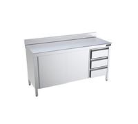 Table Adossée avec Portes et Module de Tiroirs à Droite Gamme 600 Distform 1 G