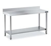 Table Adossée en Inox avec 1 étagère Profondeur 700 mm Distform FM170060 1 G