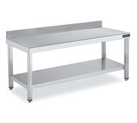 Table Adossée en Inox avec 1 étagère Profondeur 700 mm Distform FM167060 Blanc G