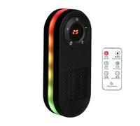 Table aérotherme | Aérotherme compact rotatif 180 degrés | Fonction de minuterie de protection contre la surchauffe à affichage LED, chauffage de bureau pour la maison, le bureau, le camping-car et l'