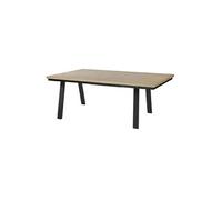 Table Allongeable 190/250 Aspect Bois Chêne Clair Piètement Métal A - FRANK -