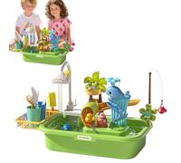 Table Aquatique pour Enfants | Table Sable et Eau, avec Pompe pour Jardin Plage Extérieur Développement Coordination Main-Œil