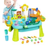 Table aquatique pour - Jeu de sable et d'eau avec pompe électrique, jeu éducatif de pêche sensorielle symbolique pour garçons filles 3-8 ans de jardin école maternelle parc maison