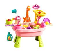 Table aquatique pour - Station de jeu avec sable pour robinet d'eau dinosaure, jeu d'activités de plein air à piles, table éducative pour l'apprentissage sensoriel, 20 accès