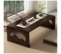 Table ASKLFNEI au Sol Japonaise, Basse Pliante, Assise sur Petite Table de thé, à Fenêtre Flottante, Tatami, Salon de thé (Marron, 100x50x31cm)