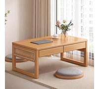 Table au Sol de Style Japonais,Table Basse Bambou pour s'asseoir sur Le Sol | Multifonction Table de Thé Japonaise pour Fenêtre, Tatami, Extérieur, Lit(Wood,70*42cm/27.6*16.5in)