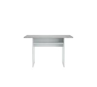 Table auxil'aire AARON extensible L120 x P35-70cm - Blanc et Béton