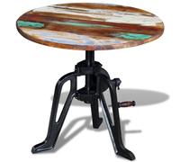 Table Auxiliaire en Bois de Récupération Massif Fonte Table Basse vidaXL